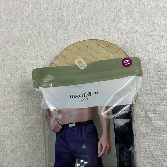 GOODFELLOW & CO BIG AND TALL MEN’S CLASSIC KNIT BOXERS 4 PACK SIZE: XXL TAG-FREE - Picture 4 of 7